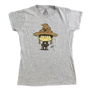 Harry Potter Funko Tees‎ Womens T-Shirt Juniors Size M Sorting Hat Gray Top